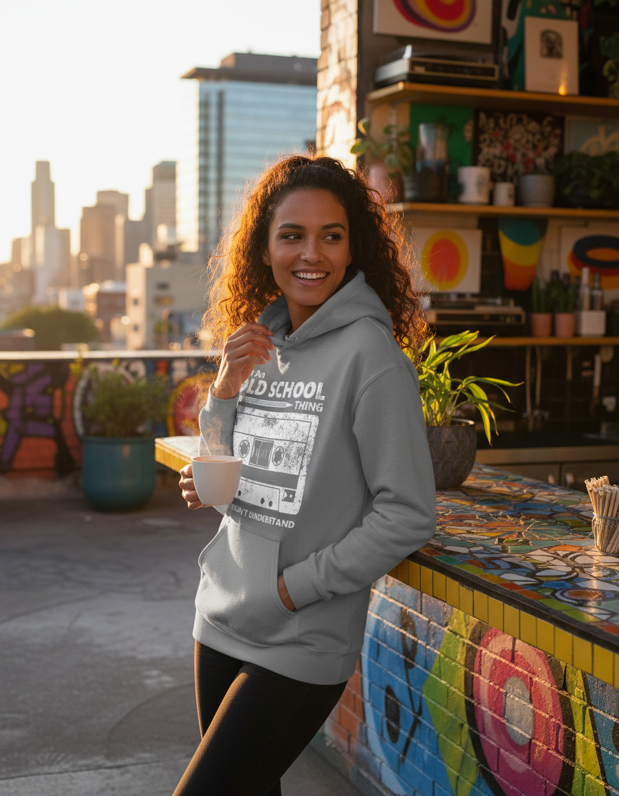 "It's and old school thing" Hoodie - Image 2