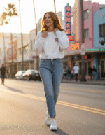 Reloved "Good Vibes" Tied dye Crop-Top - Rainbow