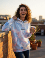 Reloved Tied dye Hoodie - Blue/Pink/White