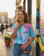 Reloved Tie dye Tee - White/Blue/Pink